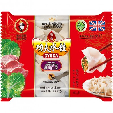 功夫食品猪肉和叶饺子410g