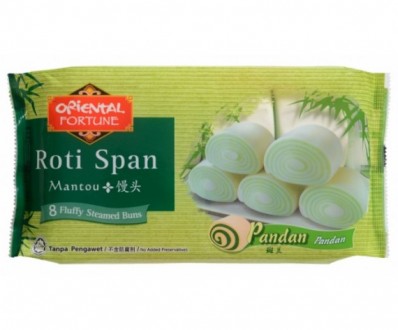 Oriental Fortune Roti Span Mantou (Pandan) 360g