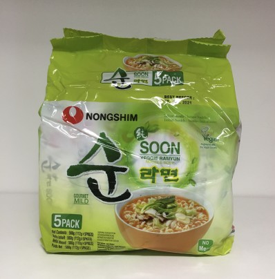 Nongshim Soon Veggie Ramyun 112x5