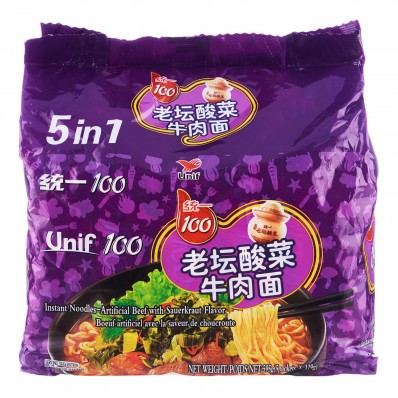 Unif Beef with Sauerkraut Flavour Noodles 5 X 119g