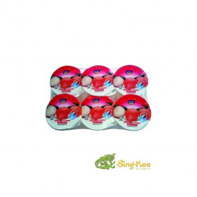 Tenten Lychee Flavour Jelly Pudding with Nata De Coco (6x80g)