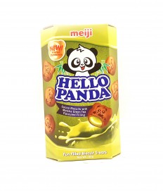 MEIJI Hello Panda Cocoa Biscuits with Matcha Green tea Flavoured Filling 50g