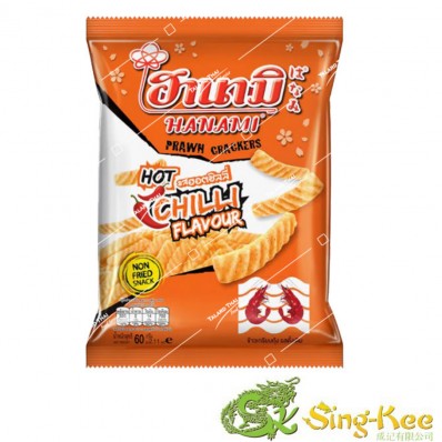 Hanami hot chilli flavour prawn crackers 62g