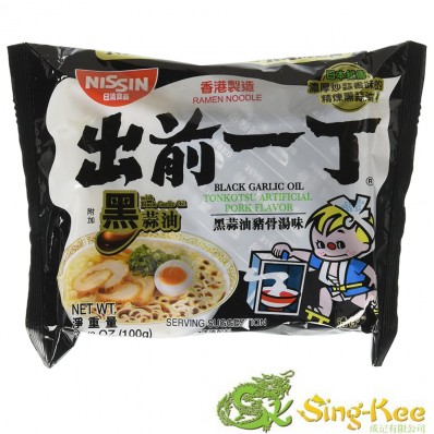 Nissin Demae Ramen Black Garlic Oil Tonkotsu Flavour Instant Noodle (HK)  100g