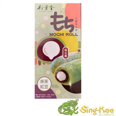 Bamboo House Matcha Red Bean Mochi Roll 150g