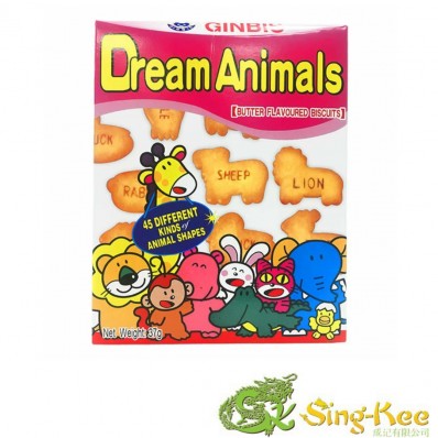 Ginbis Dream Animals Butter Flavoured Biscuits, 37 g