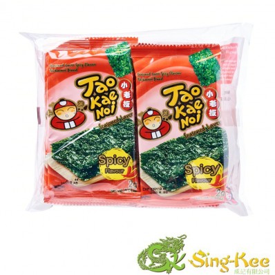 Tao Kae Noi Roasted Seaweed Laver Spicy Flavour 16g (8X2g)