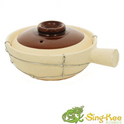 22cm Wired Single Handle Clay Pot