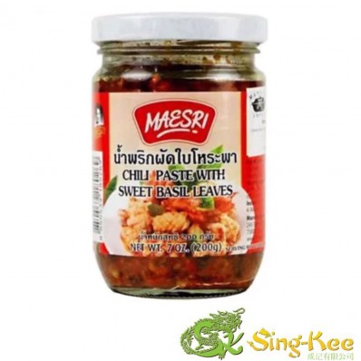 Maesri Chilli Paste with Sweet Basil Leaves 200g