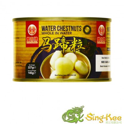 DOUBLE HAPPINESS Water Chestnuts Whole In Water 227g