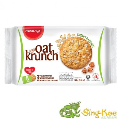 Munchy's Oat Krunch Crackers - Chunky Hazelnut 208g